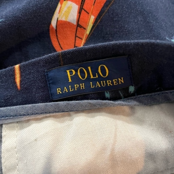 POLO Ralph Lauren Retro Print Ski Sailing Cotton 6” Shorts - Picture 7 of 9